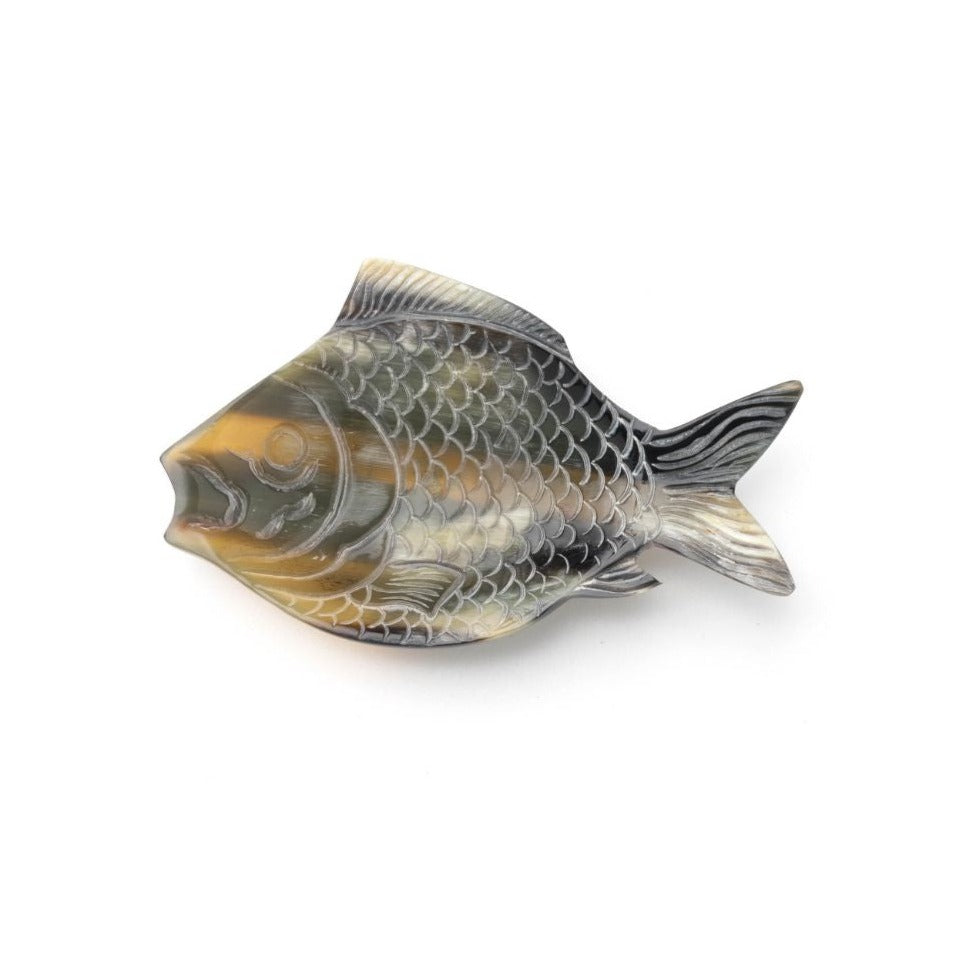 Bass Fish Black Horn Dish