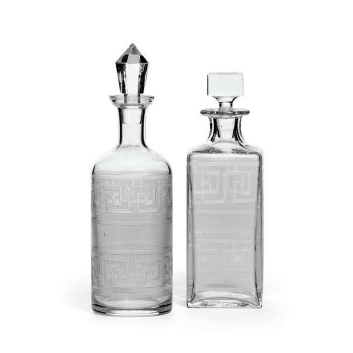Hand crafted Etched Glass Decanters