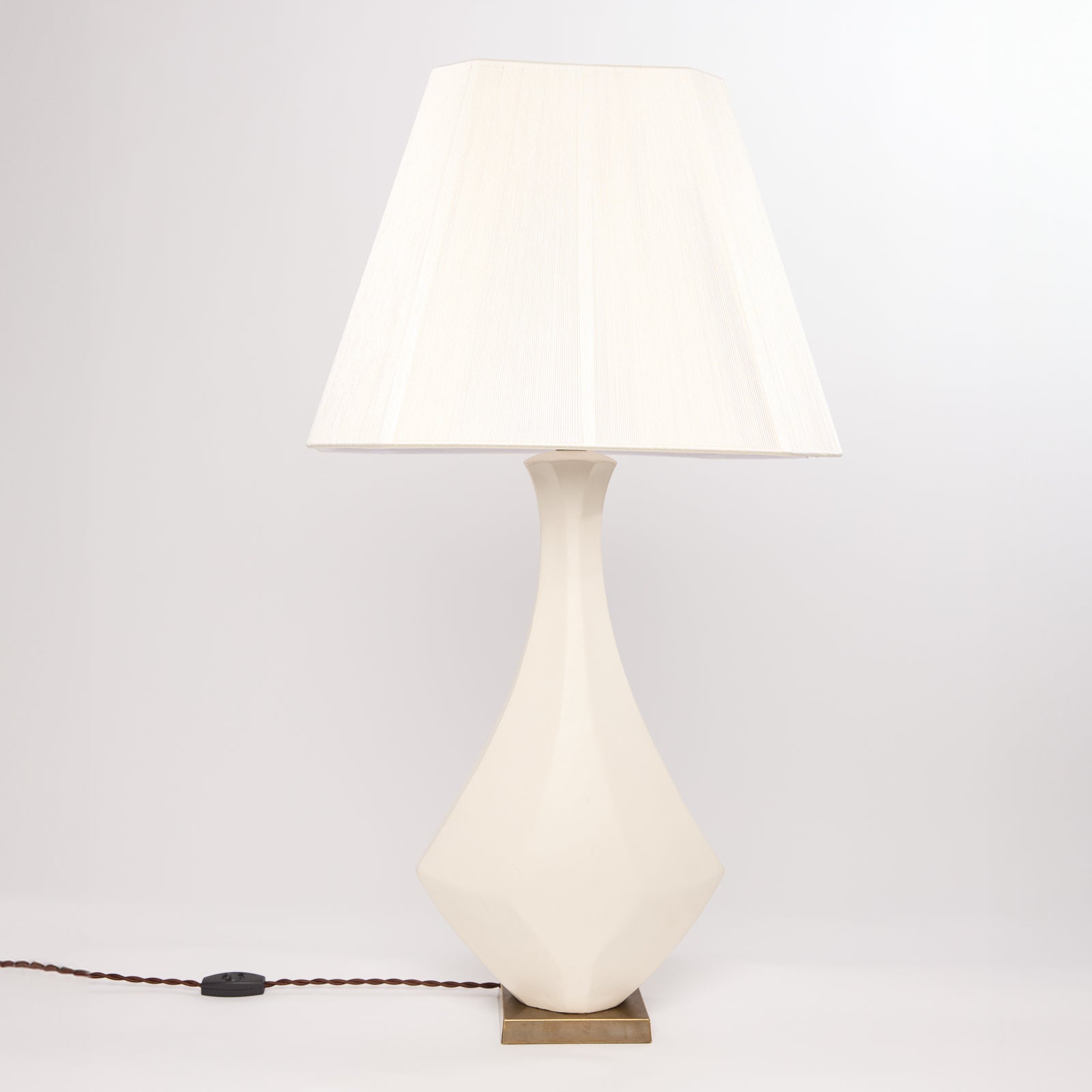 Diamond Handcrafted Lamp in White 