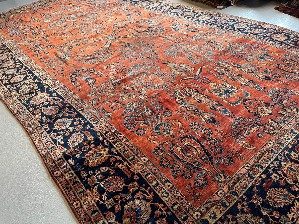 #2401 Sarouk Rust 10.6 x 19.6