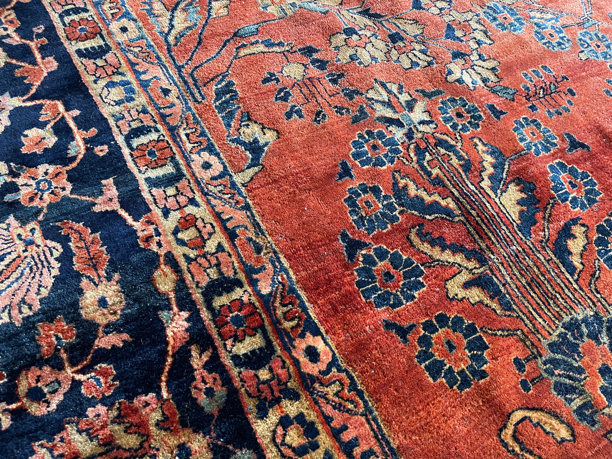 #2401 Sarouk Rust 10.6 x 19.6