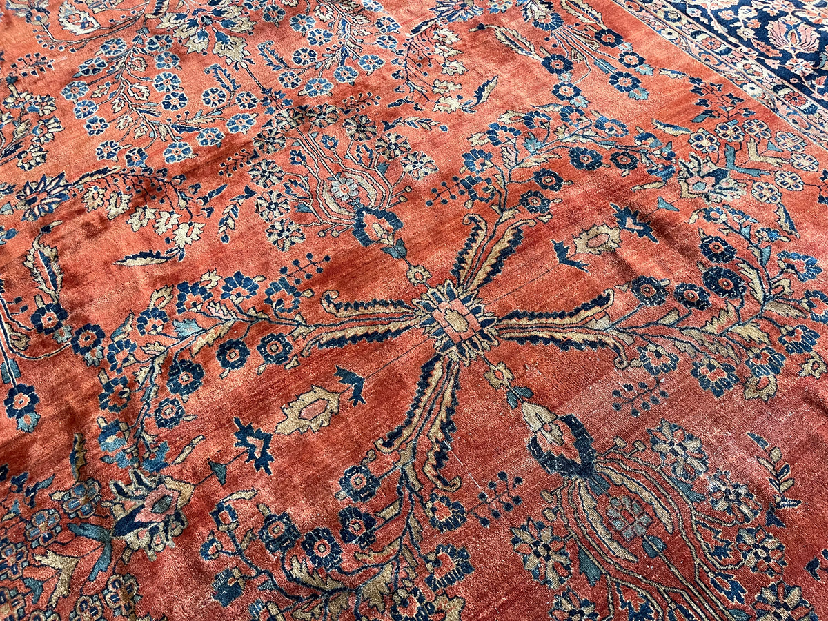 #2401 Sarouk Rust 10.6 x 19.6