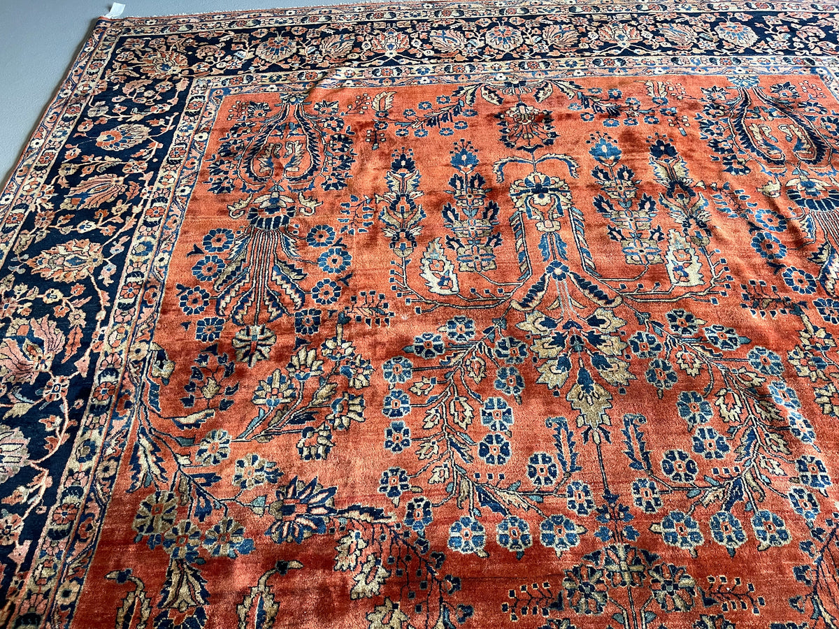 #2401 Sarouk Rust 10.6 x 19.6