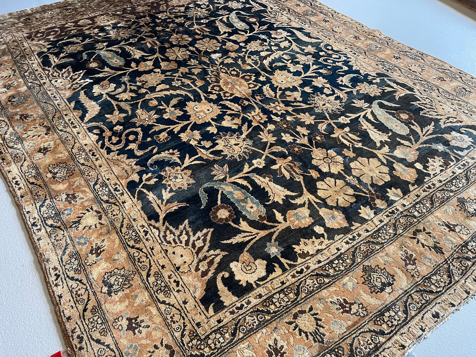 8.5' x 11' Antique Persian #24 Tabriz Beige Border 