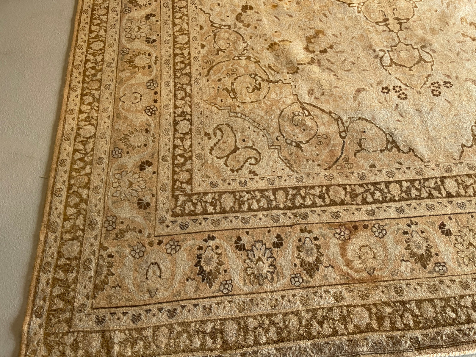 8.10' x 13.3' Antique Persian #30 Tabriz Brown Border 