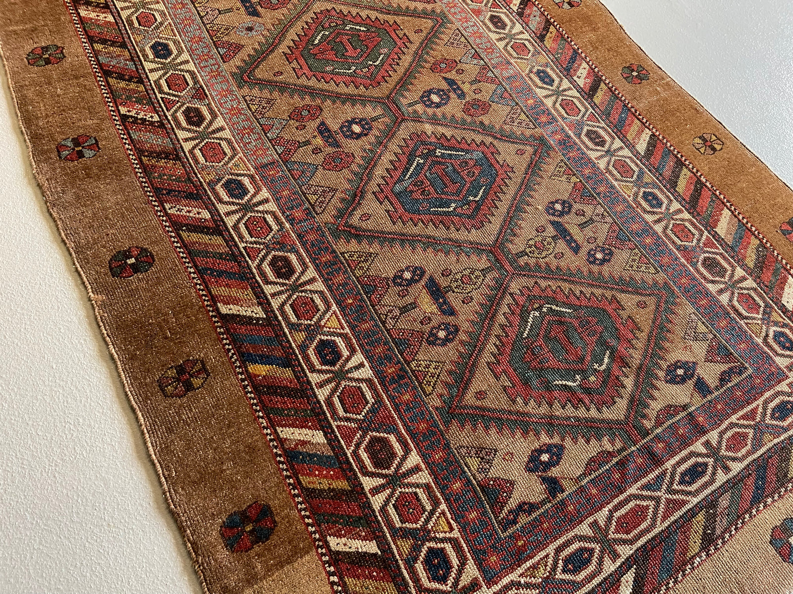 4.4' x 10.2' #4057 Camel Hamadan Wide Runner 