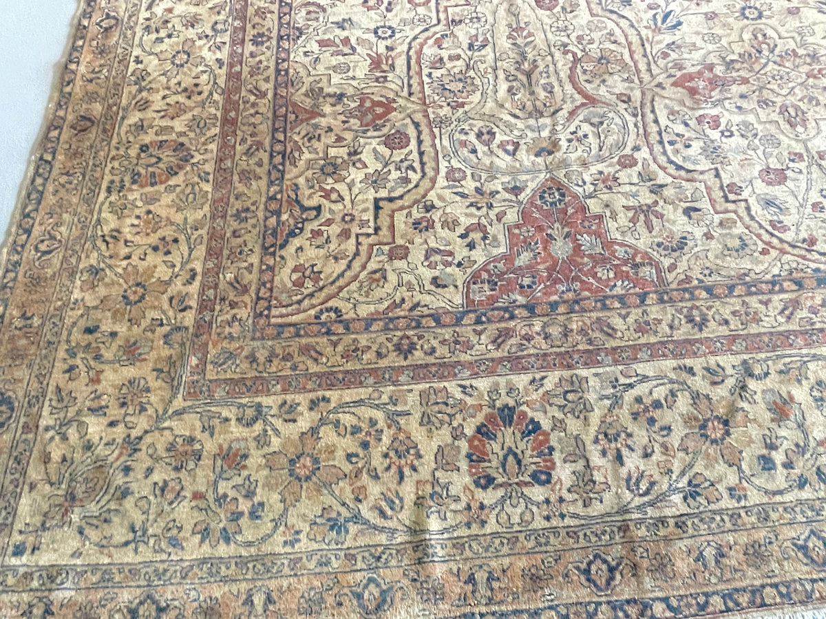 Antique Persian #47 Tabriz Cream 17.4 x 11.10