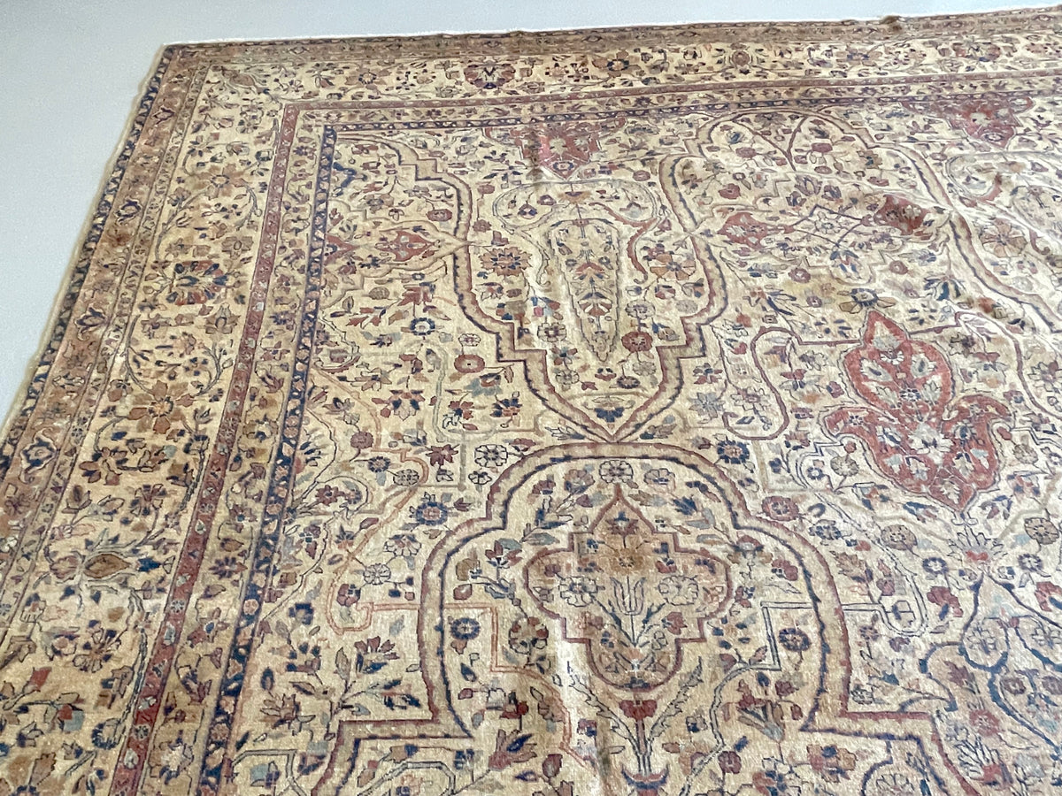 Antique Persian #47 Tabriz Cream 17.4 x 11.10