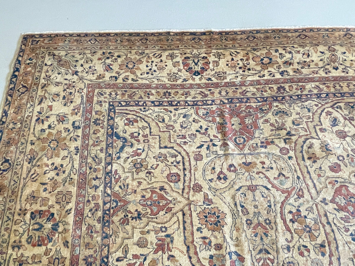 Antique Persian #47 Tabriz Cream 17.4 x 11.10