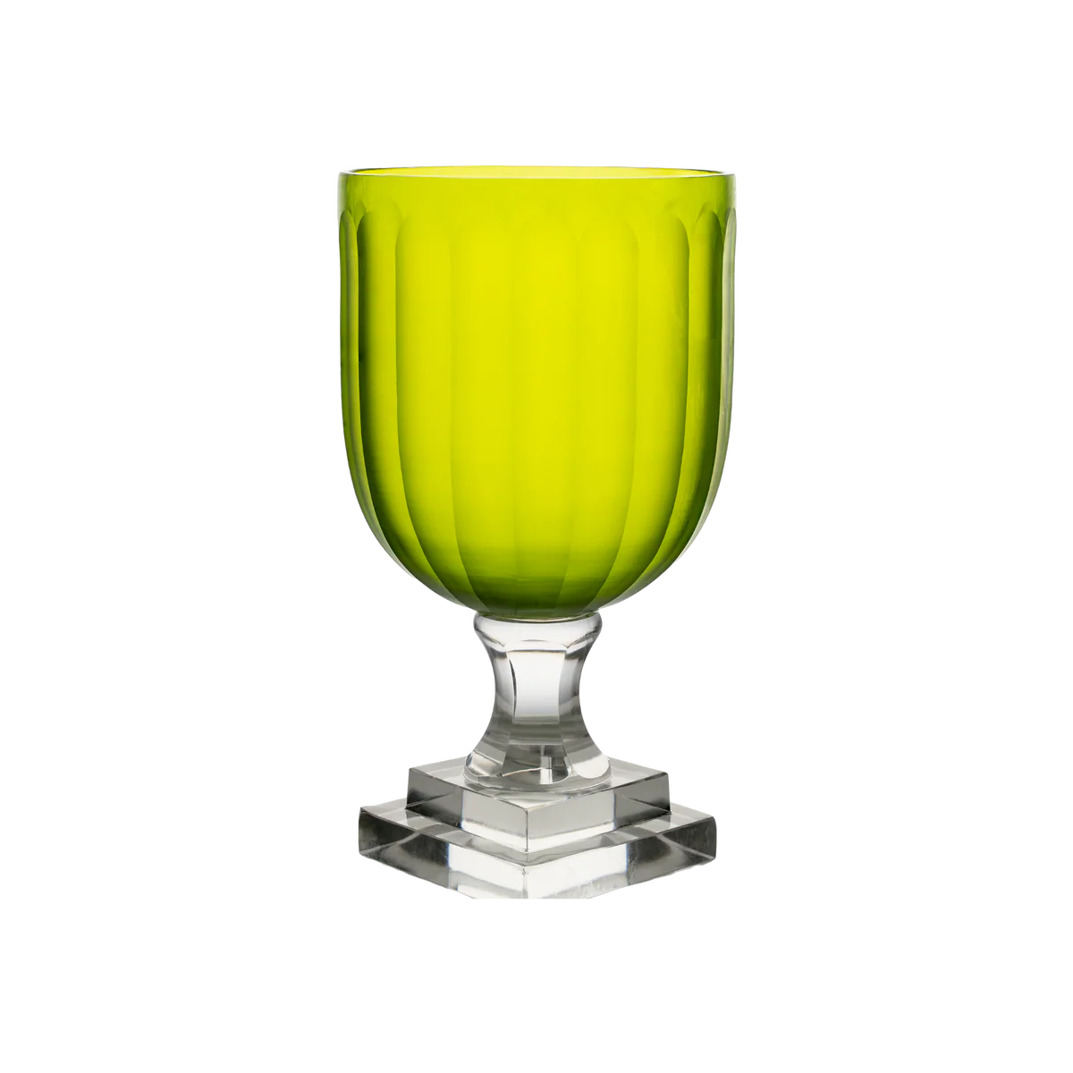 Small Light Green Glass Hurricane 