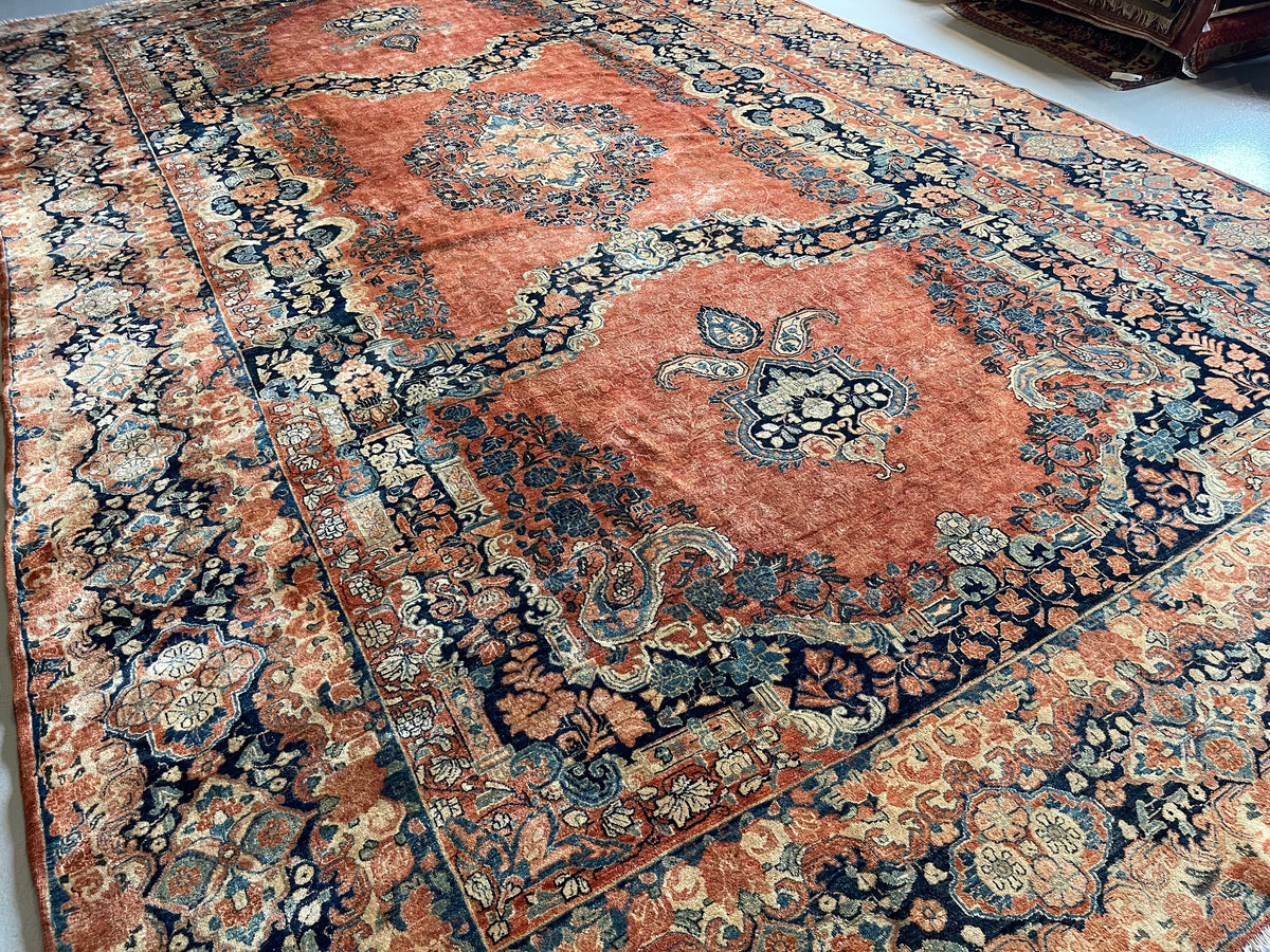10.2&#39; x 17.2&#39; Antique Persian #57 Sarouk Rust Rug