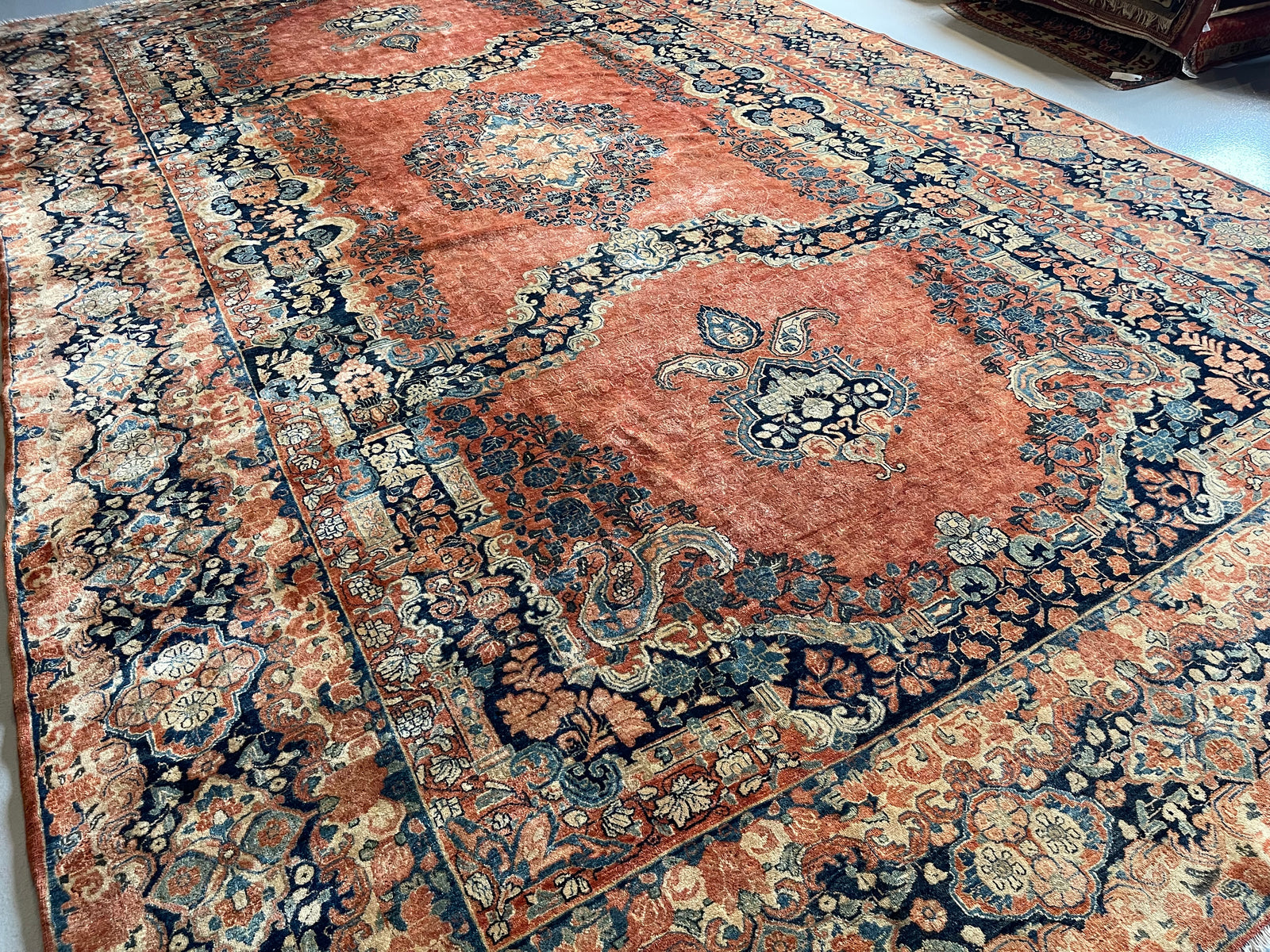 10.2' x 17.2' Antique Persian #57 Sarouk Rust Rug 