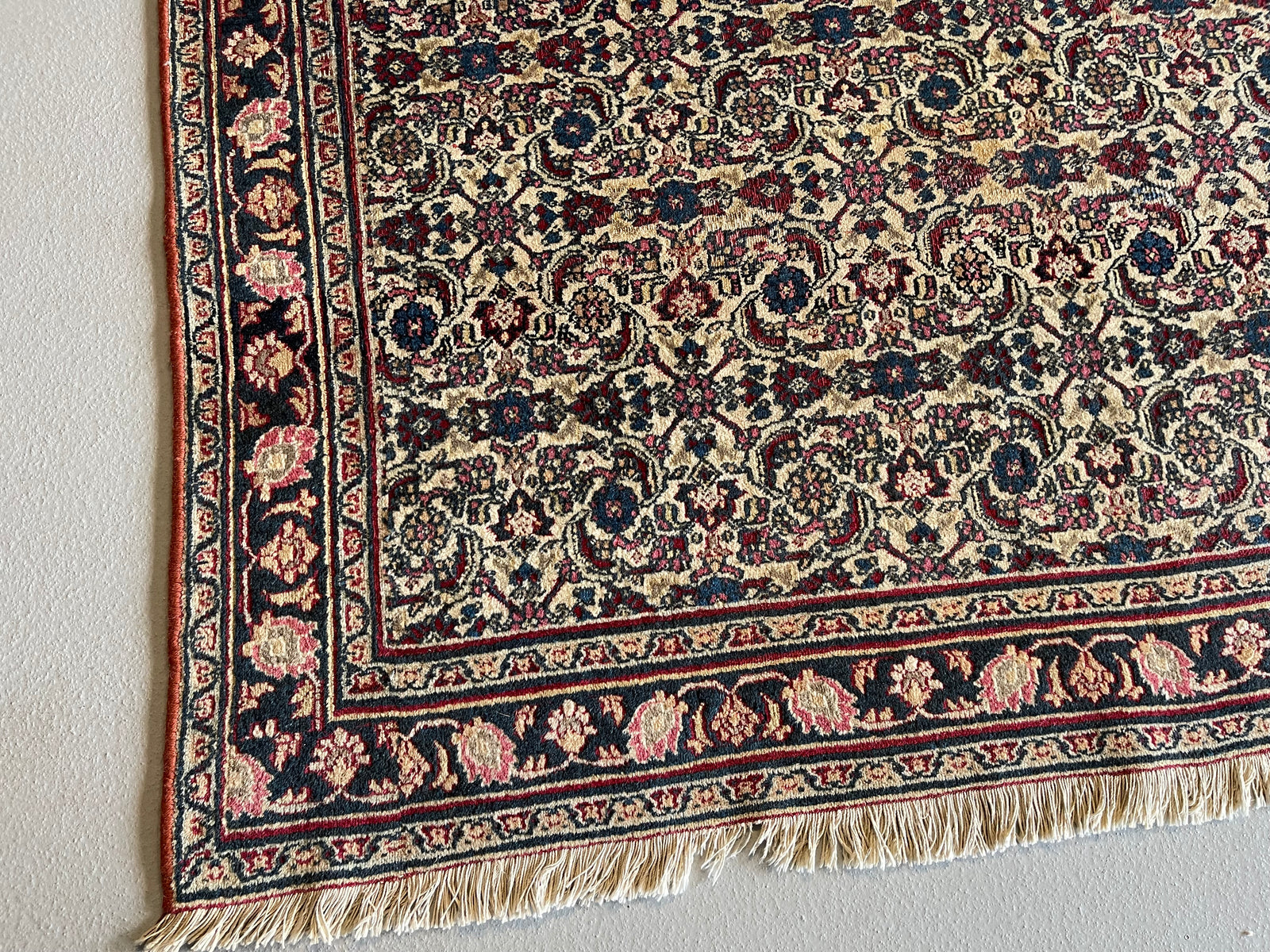 5.2' x 10.2' Antique Persian #70 Tabriz Cream/Navy 