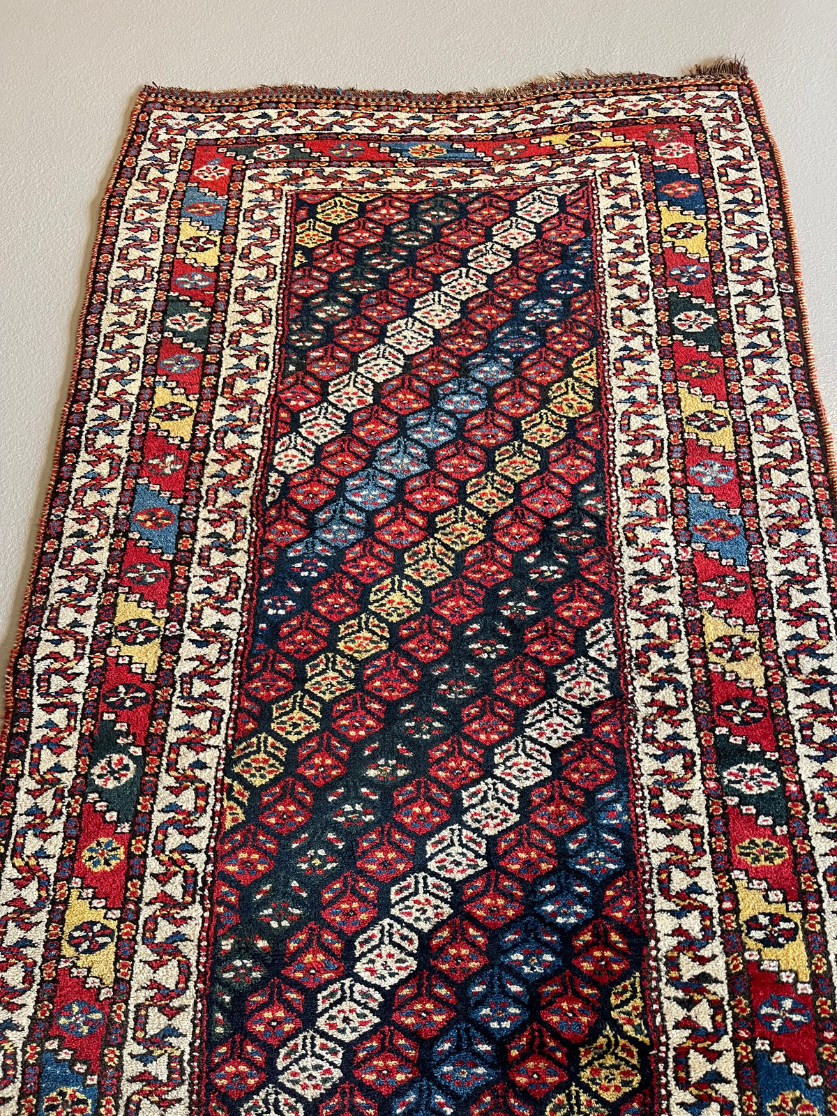 Antique Persian #75 Shiraz Stripe Rug 3.8&#39; x 7.5&#39;