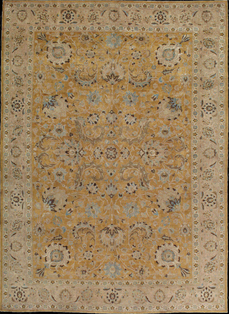 8.6' X 11.10' Antique Tabriz Carpet 