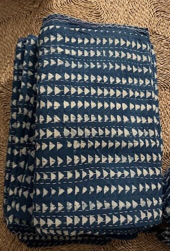 Hand Stitched Hand Blocked Kantha Cotton Quilt