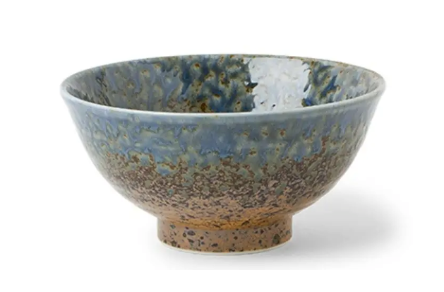 Aoi Nagashi Blue and Brown Bowl