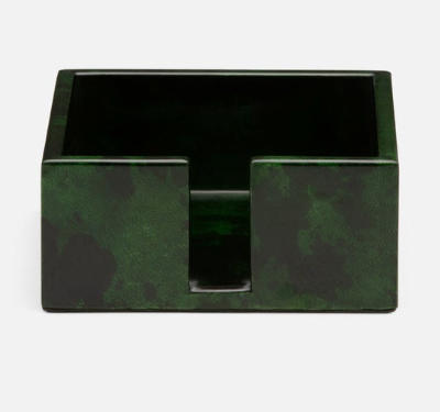 Nelson Cocktail Napkin Tray Emerald Gloss