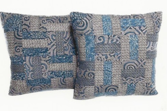 Fortuny Patchwork Maori &amp; Barberini Pillows - 17.5x17.5 - EACH