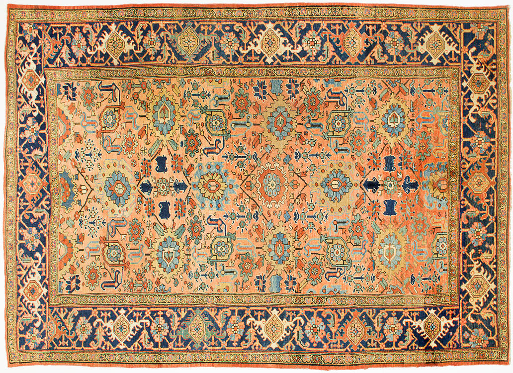 Vintage Heriz Rug 8&#39;3&quot; X 11&#39;6&quot;