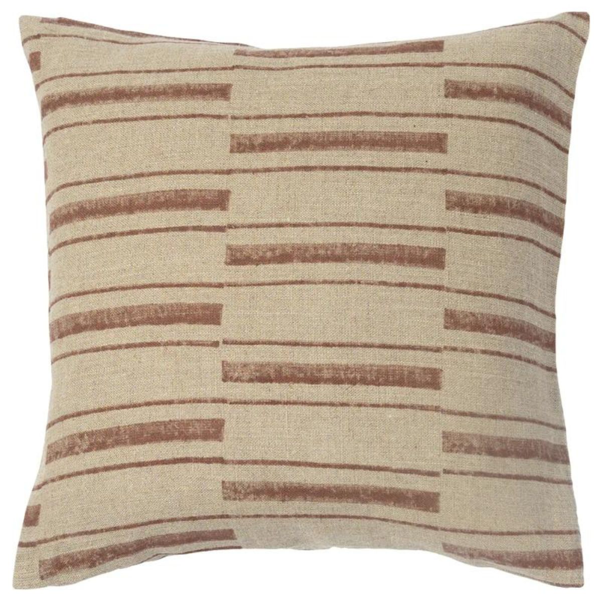 Beni Stripe Printed Linen Pillow