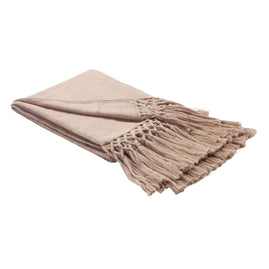 Baby Alpaca Woven Throw with Fringe Detail 