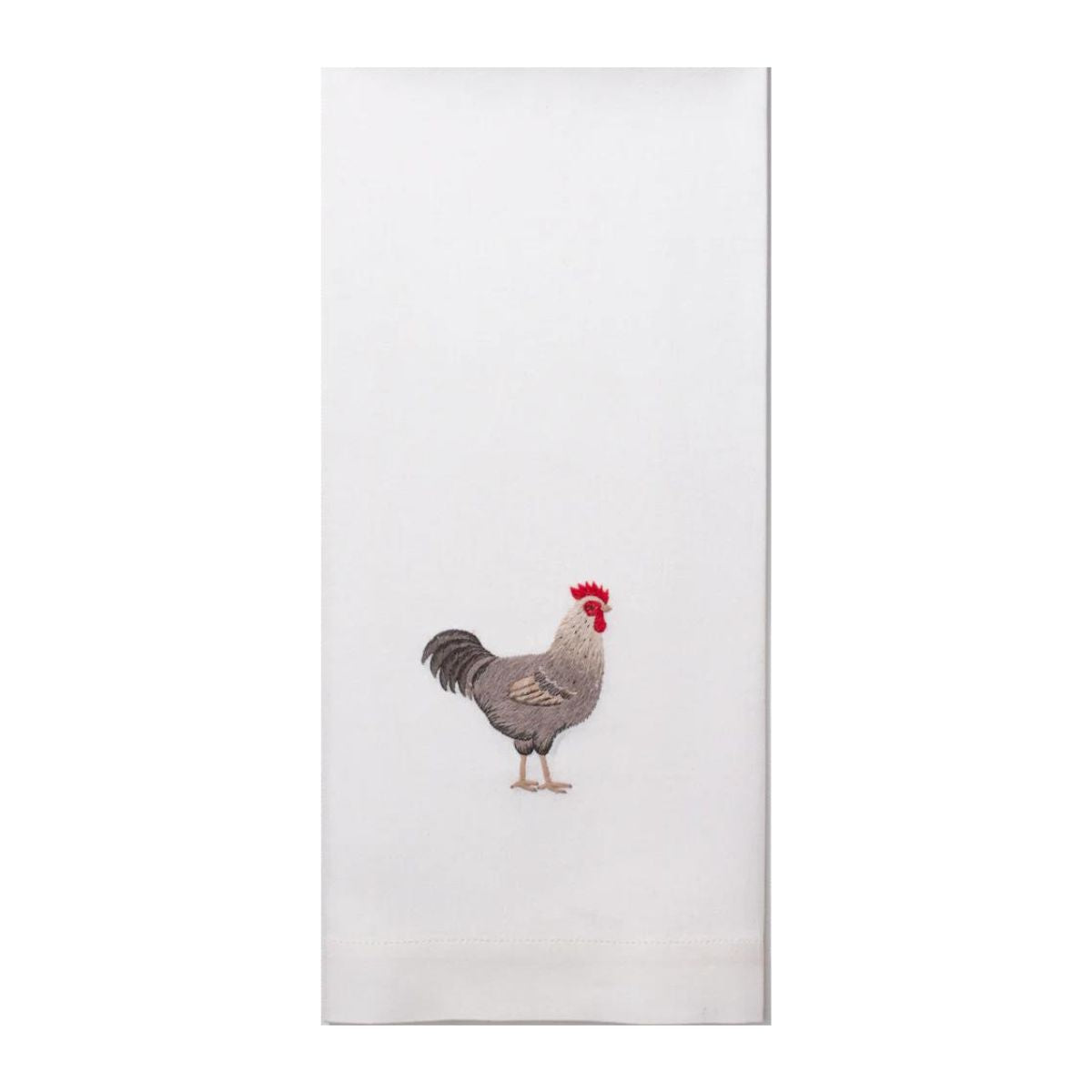 Henry Handwork Rooster Embroidered Hand Towel 