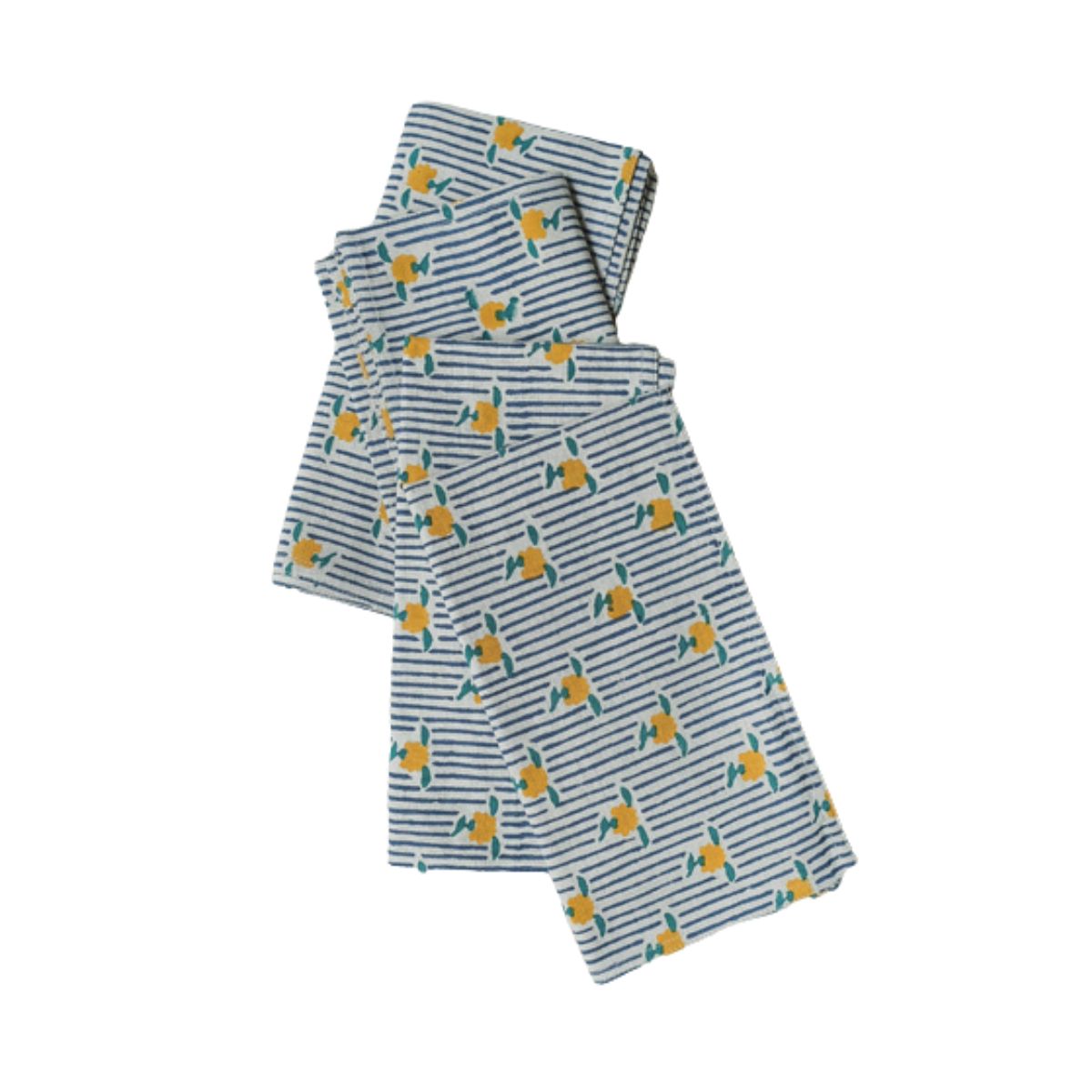 Hiya Hand Block Printed Stripe Linen Napkins, Set of 4 