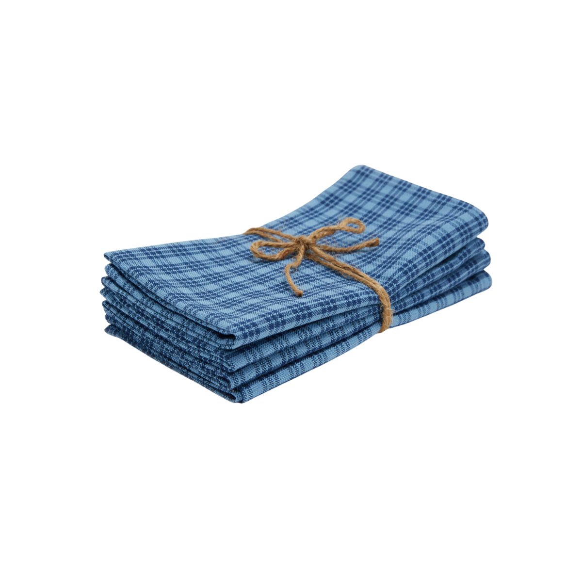 Heather Taylor Hand Woven Cotton Katherine Plaid Napkins, Set of 4 