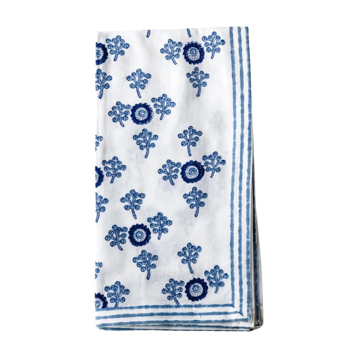 Hand Blocked Villa Petite Cotton Napkins, Set of 4 