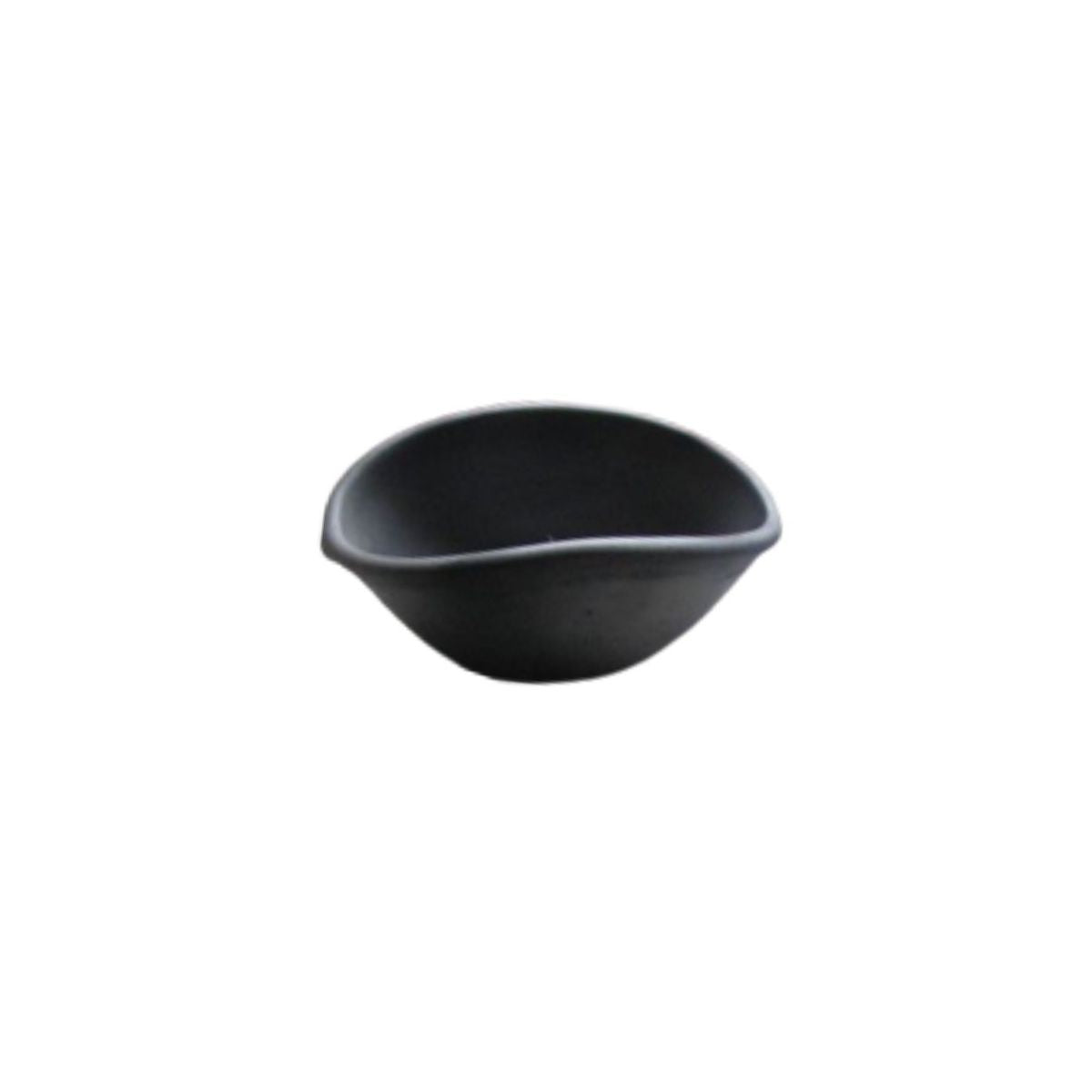 Black Clay Shapely Oval Bowls 