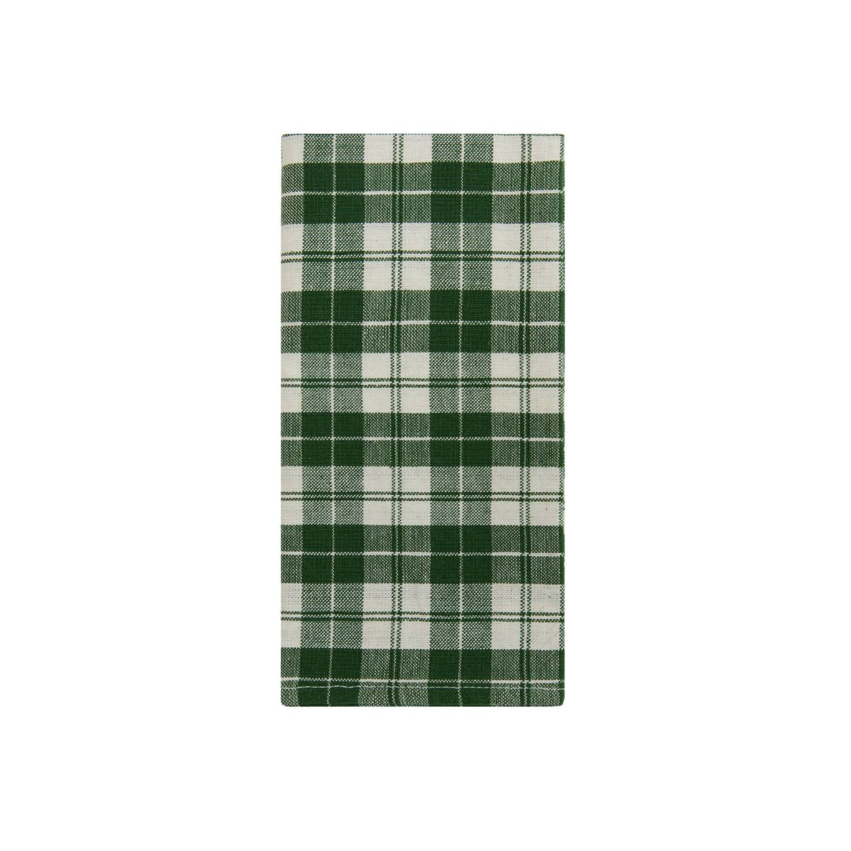 Heather Taylor Hand Woven Cotton Harbor Plaid Napkins, Set of 4 