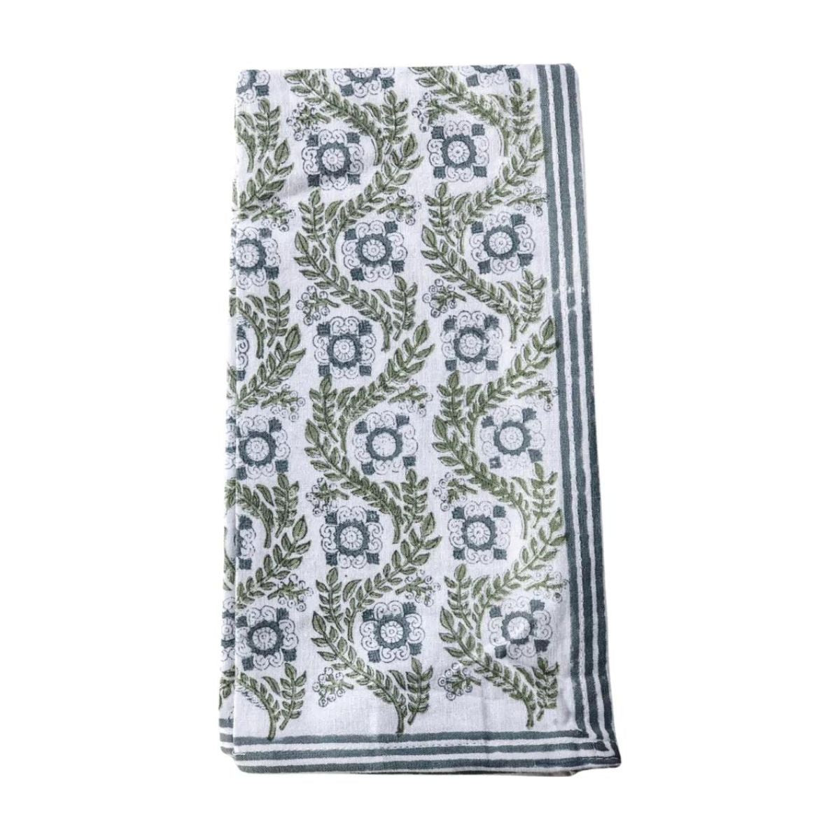 Hand Blocked Villa Grand Cotton Napkins, Set of 4 