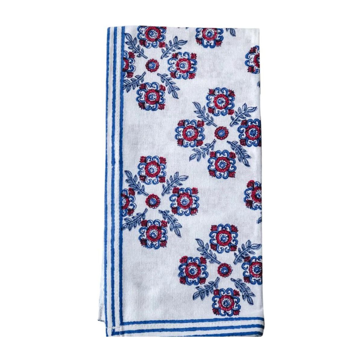 Hand Blocked Villa Moyen Cotton Napkins, Set of 4 