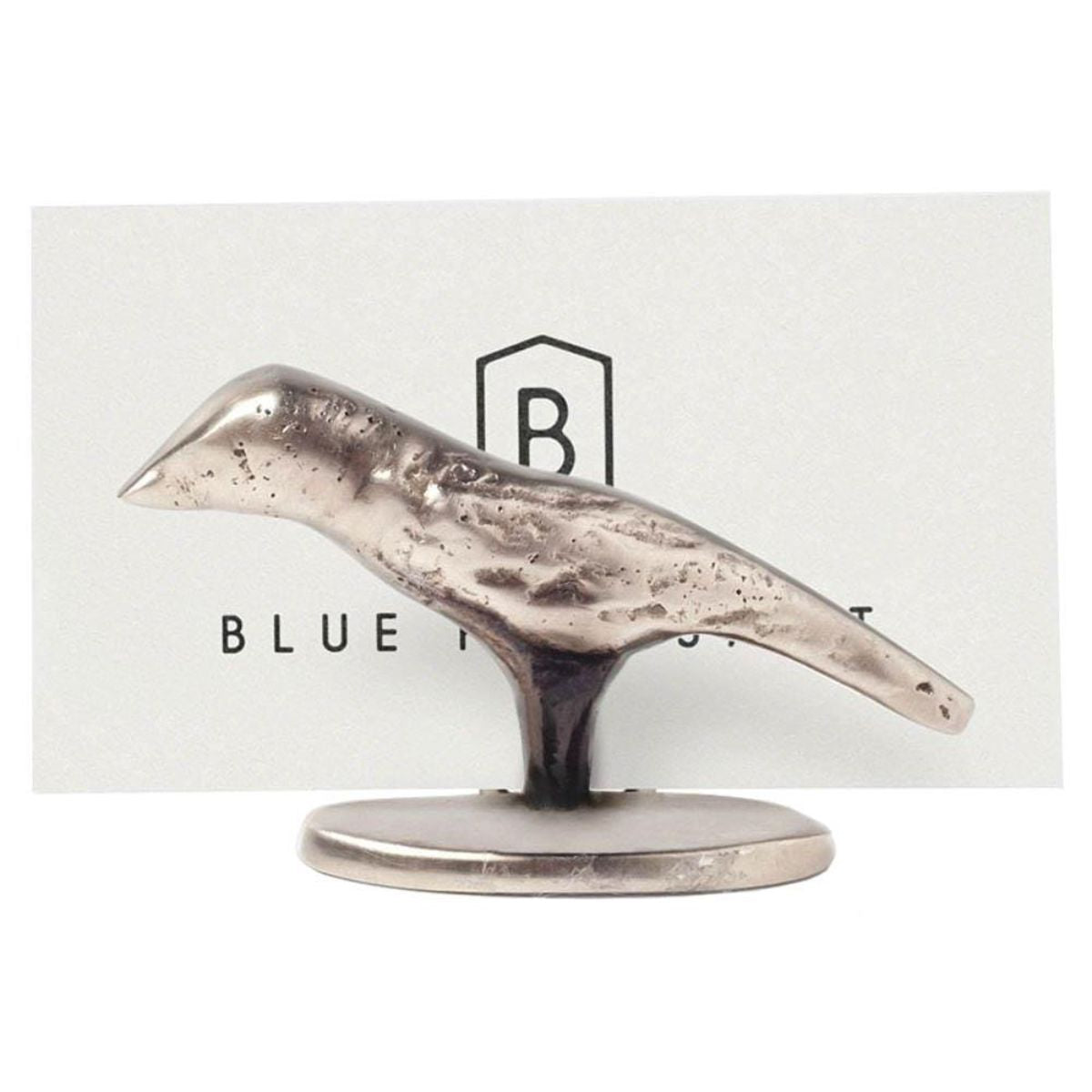 Tarnished Silver Bird Card Holders, Set of 4 