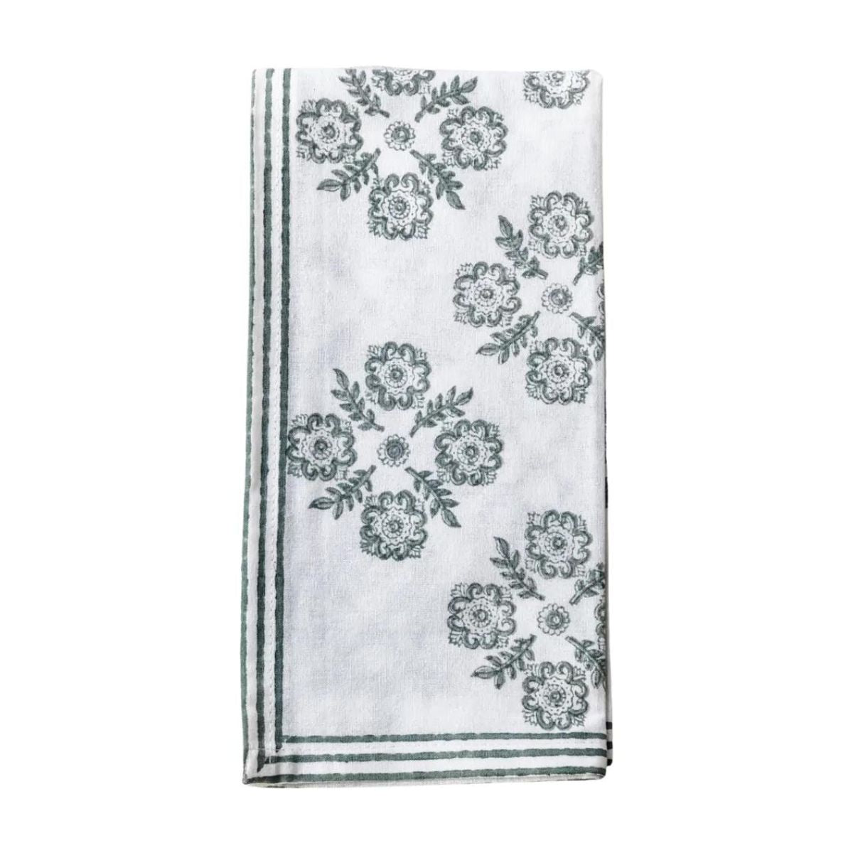 Hand Blocked Villa Moyen Cotton Napkins, Set of 4 