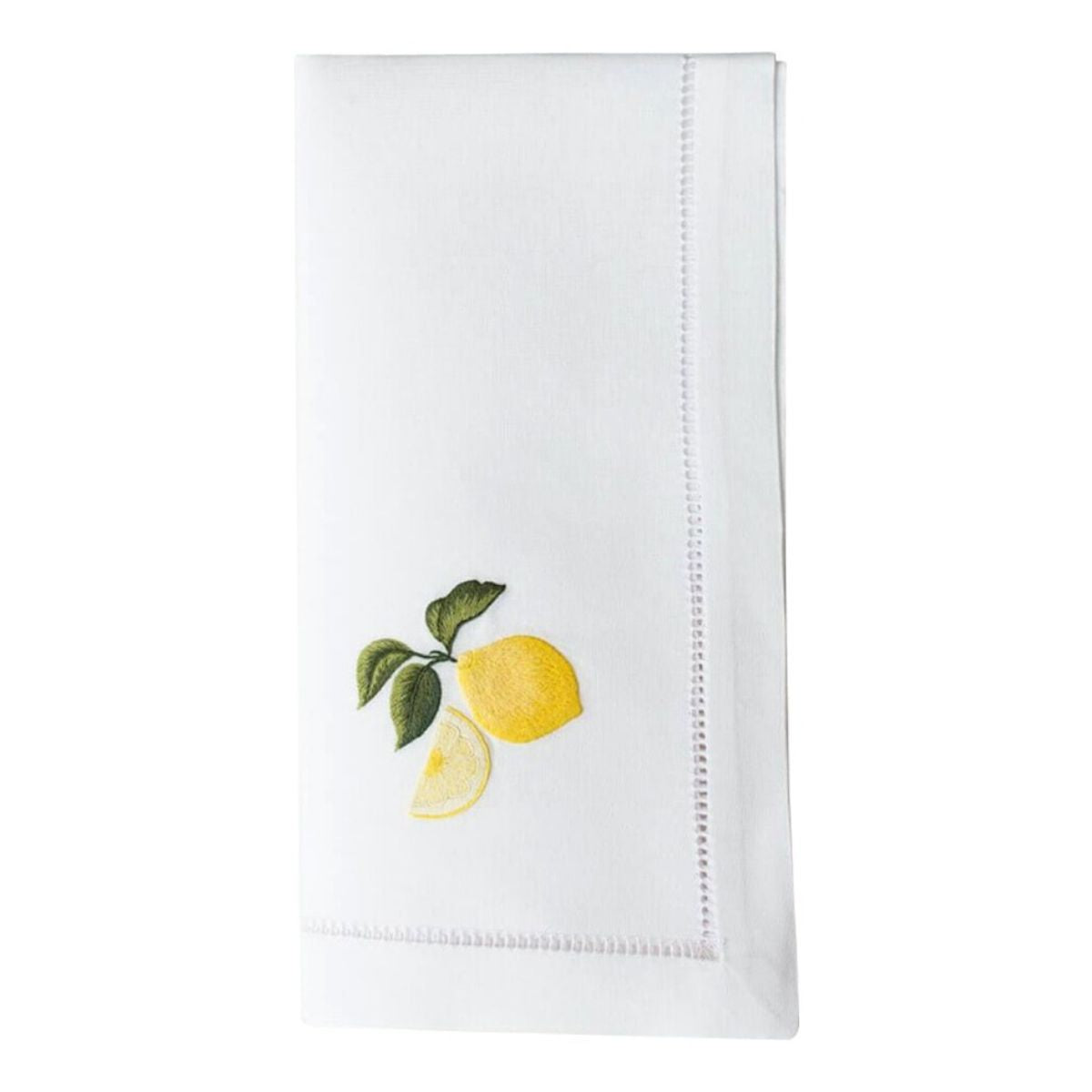 Henry Handwork Embroidered Lemons Napkins, Set of 6