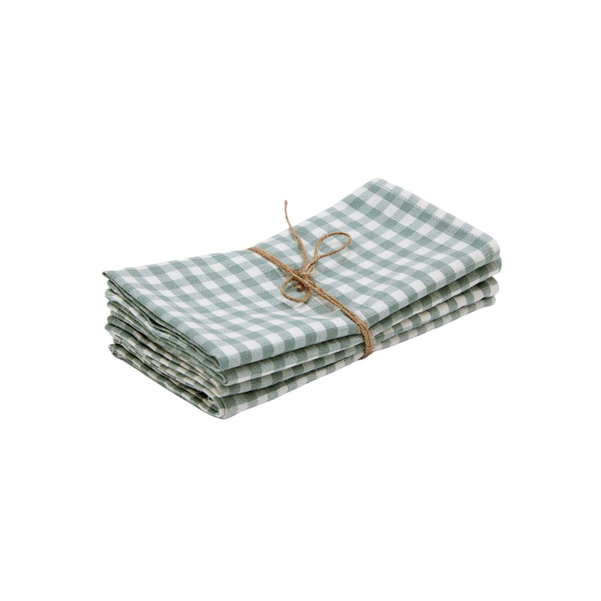 Heather Taylor Hand Woven Cotton Mini Gingham Napkins, Set of 4 