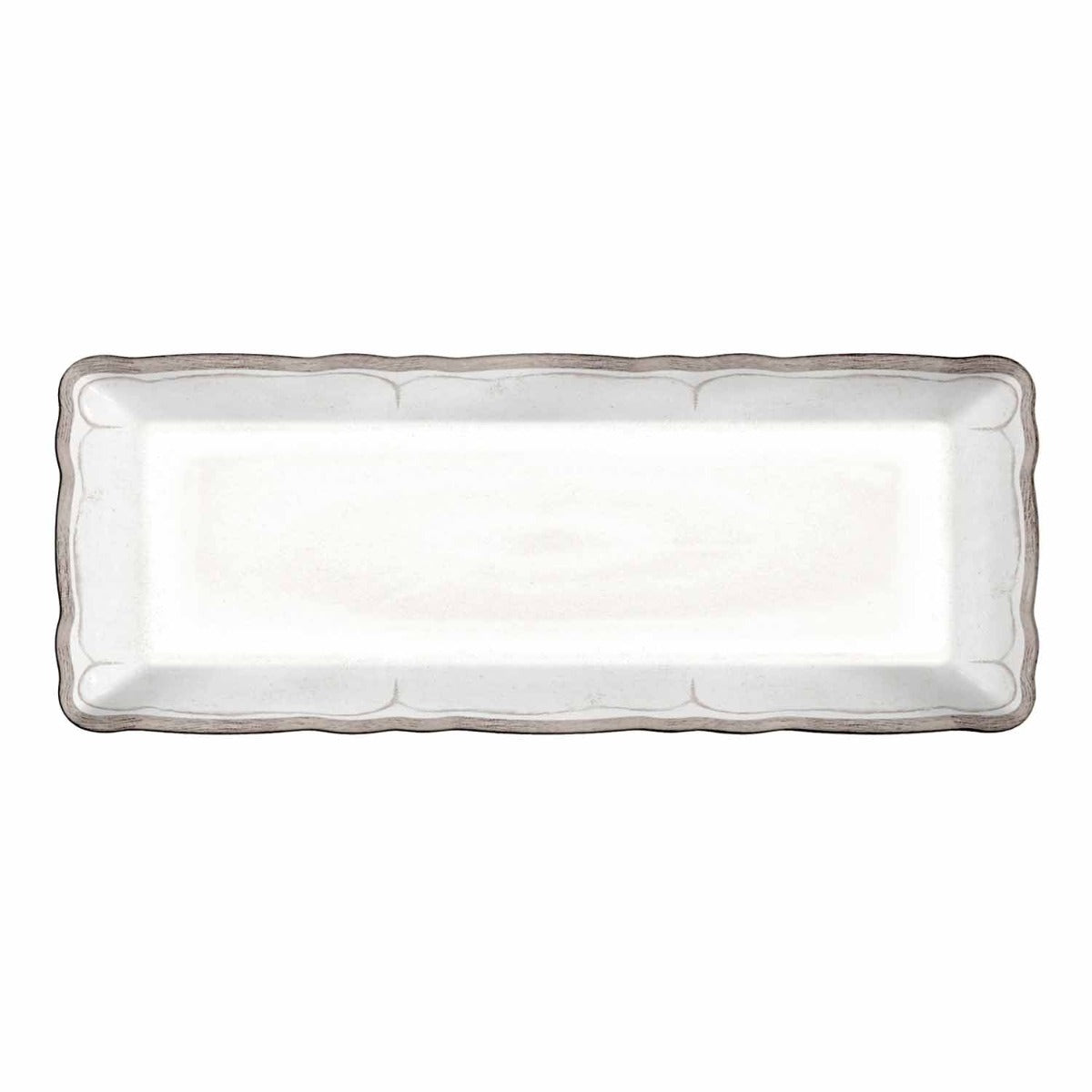 Le Cadeaux Antique White Melamine Baguette Tray 