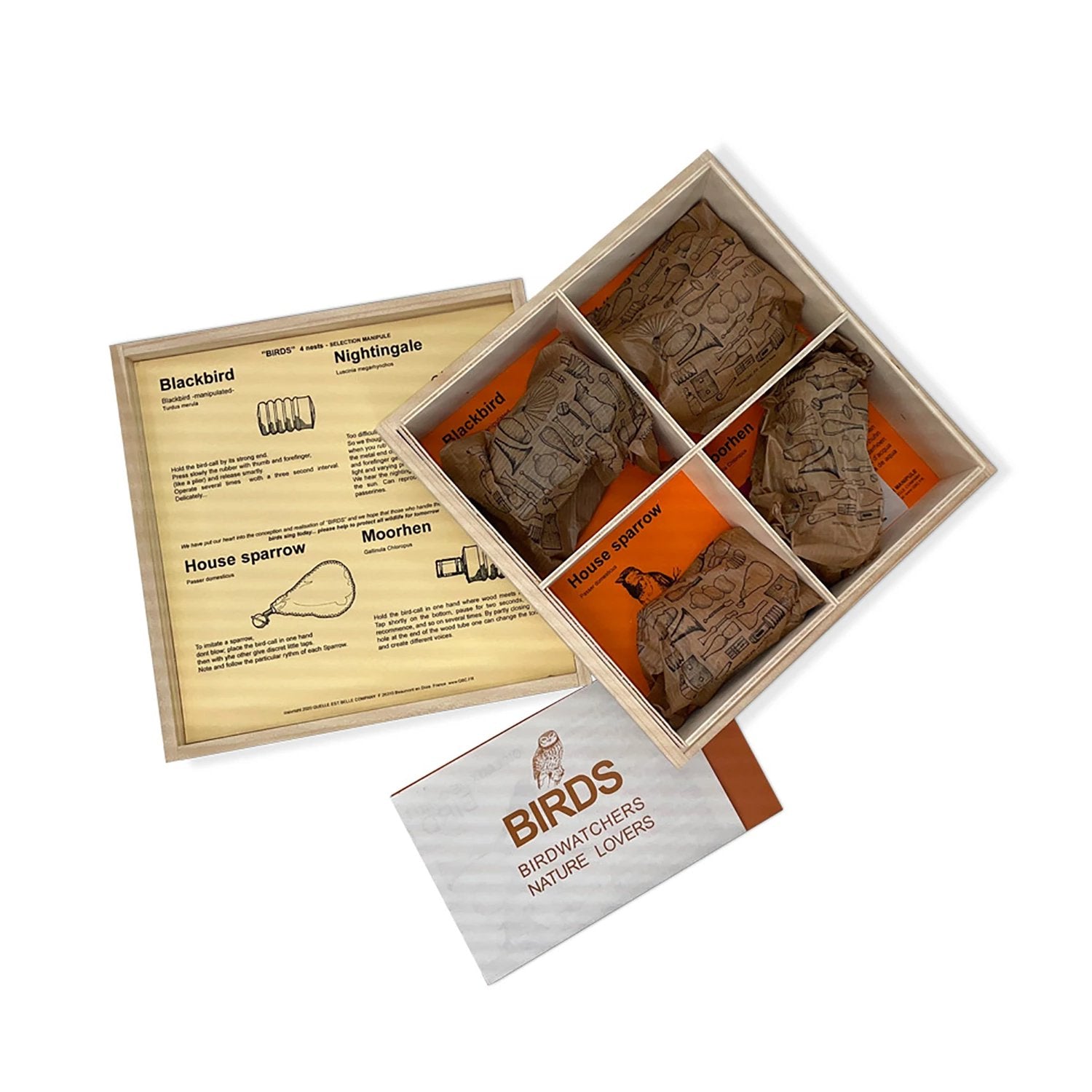 4 Nests Manipulate Bird Call Box Set 