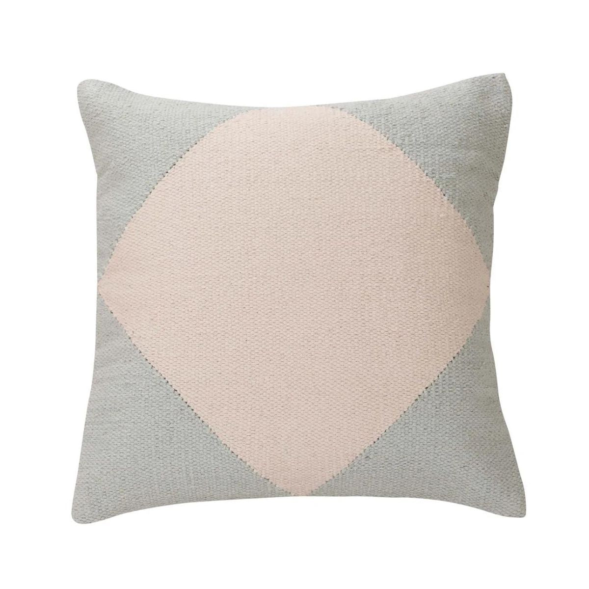 Diamond Cotton Hand Loomed Square Pillow