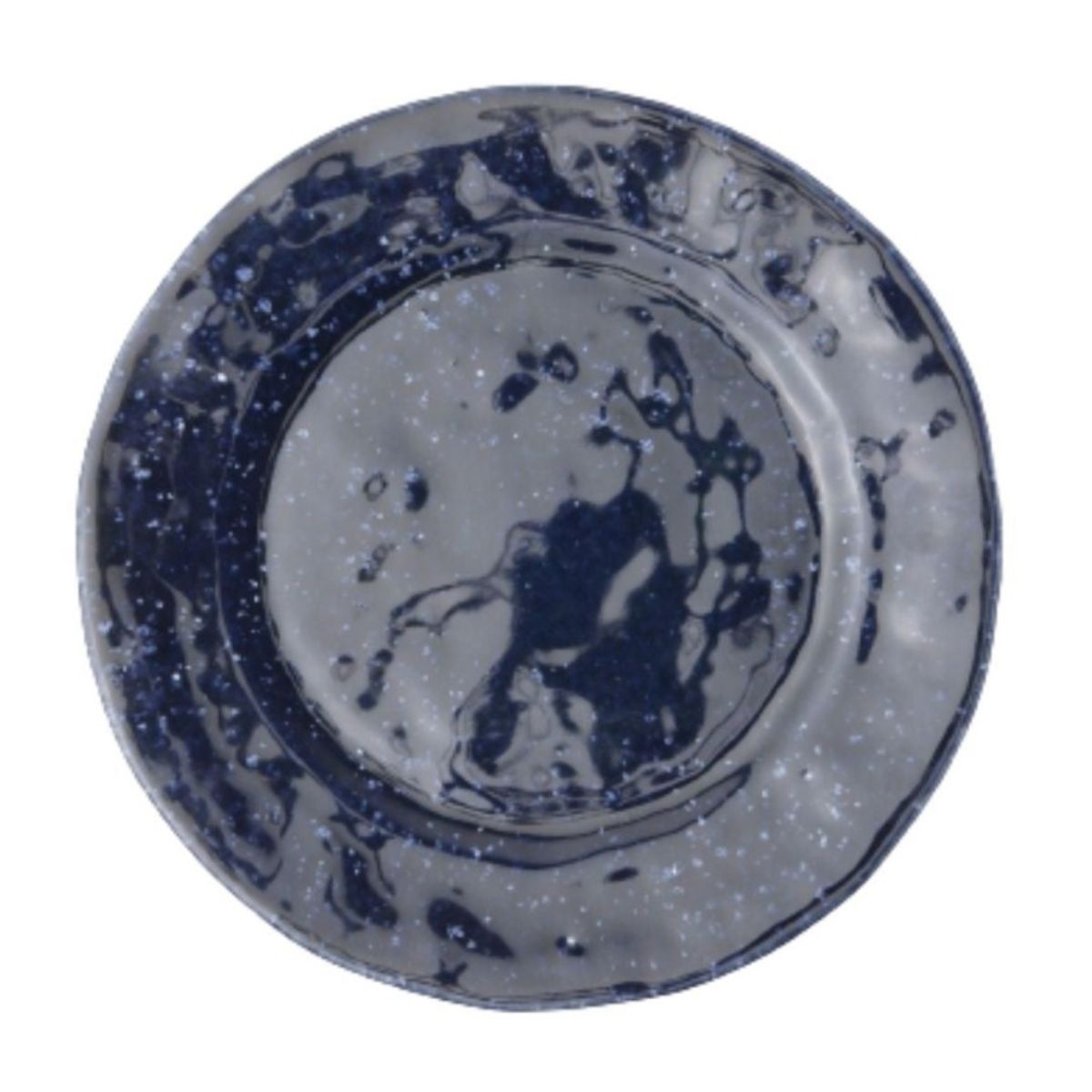 Spotted Navy Dinner Plate