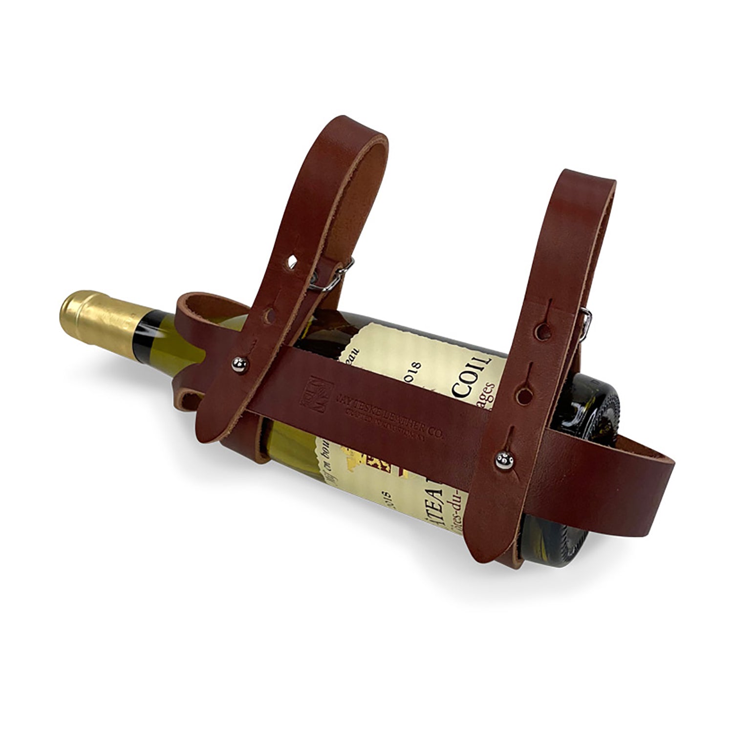Jay Teske Leather Bicycle Wine Carrier 