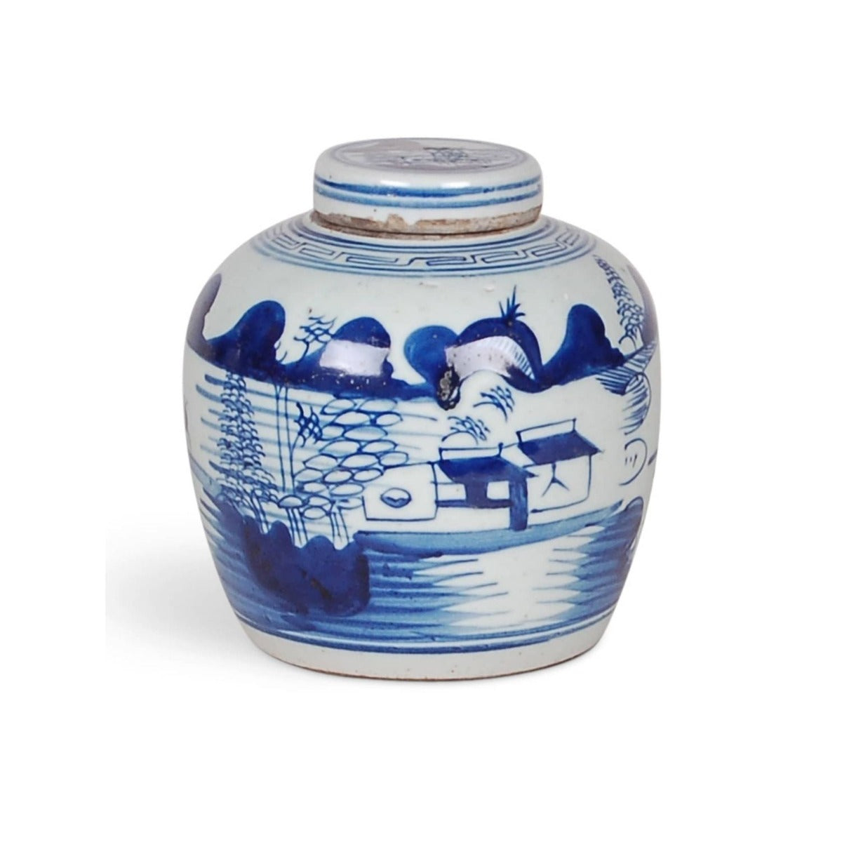 Blue and White Chinese Porcelain Jar, Small