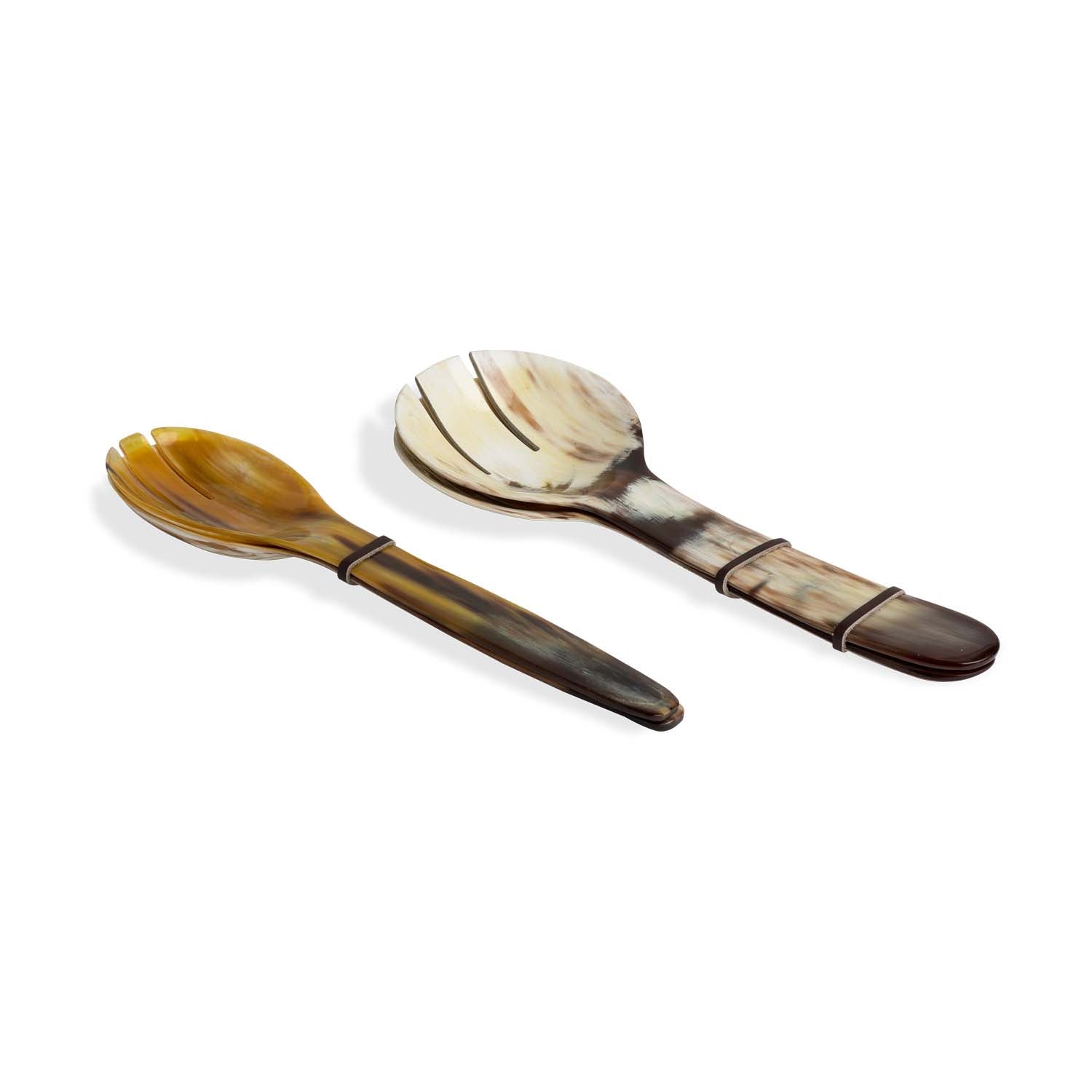 Cow Horn Salad Serving Set 