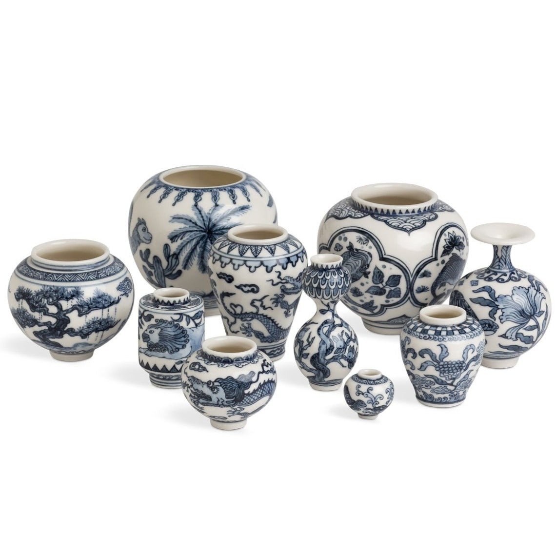 Japanese Hand Painted Miniature Pots 