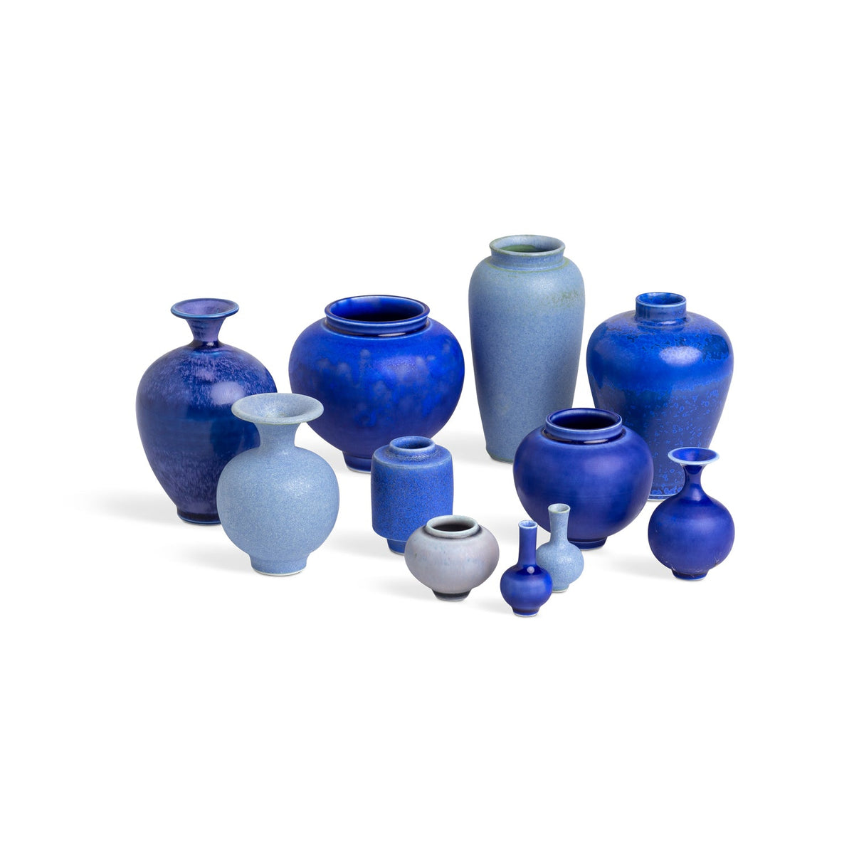 Medium Japanese Glazed Porcelain Miniature Pots