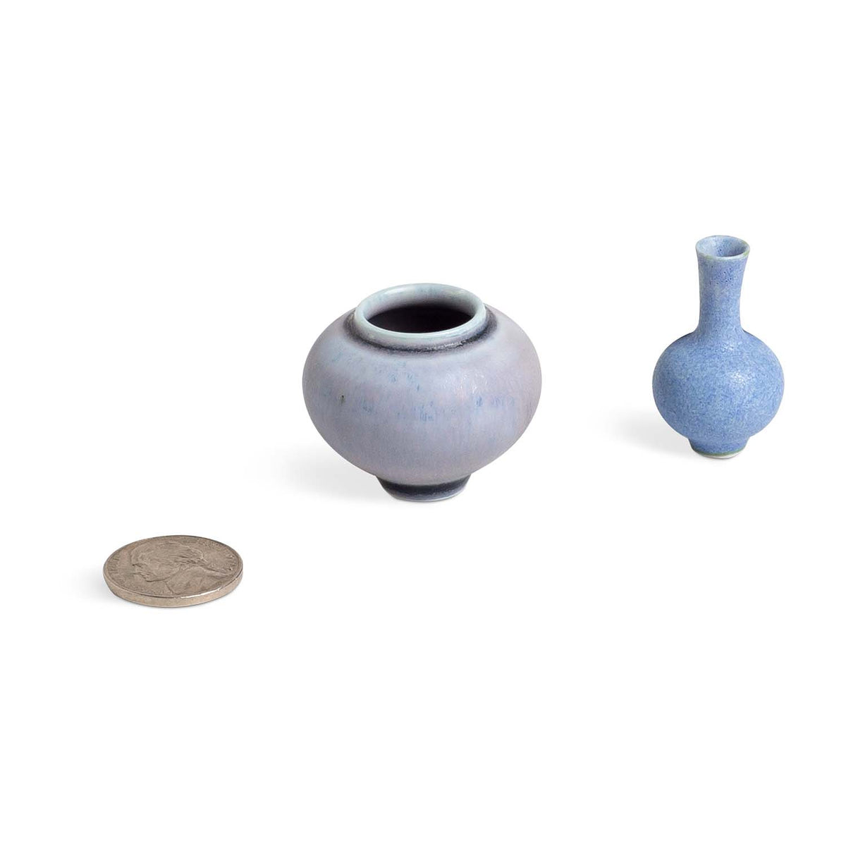 Small Japanese Glazed Porcelain Miniature Pots