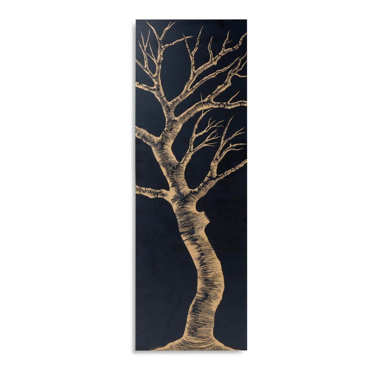 Jacaranda Tree Carved Low Relief Panel