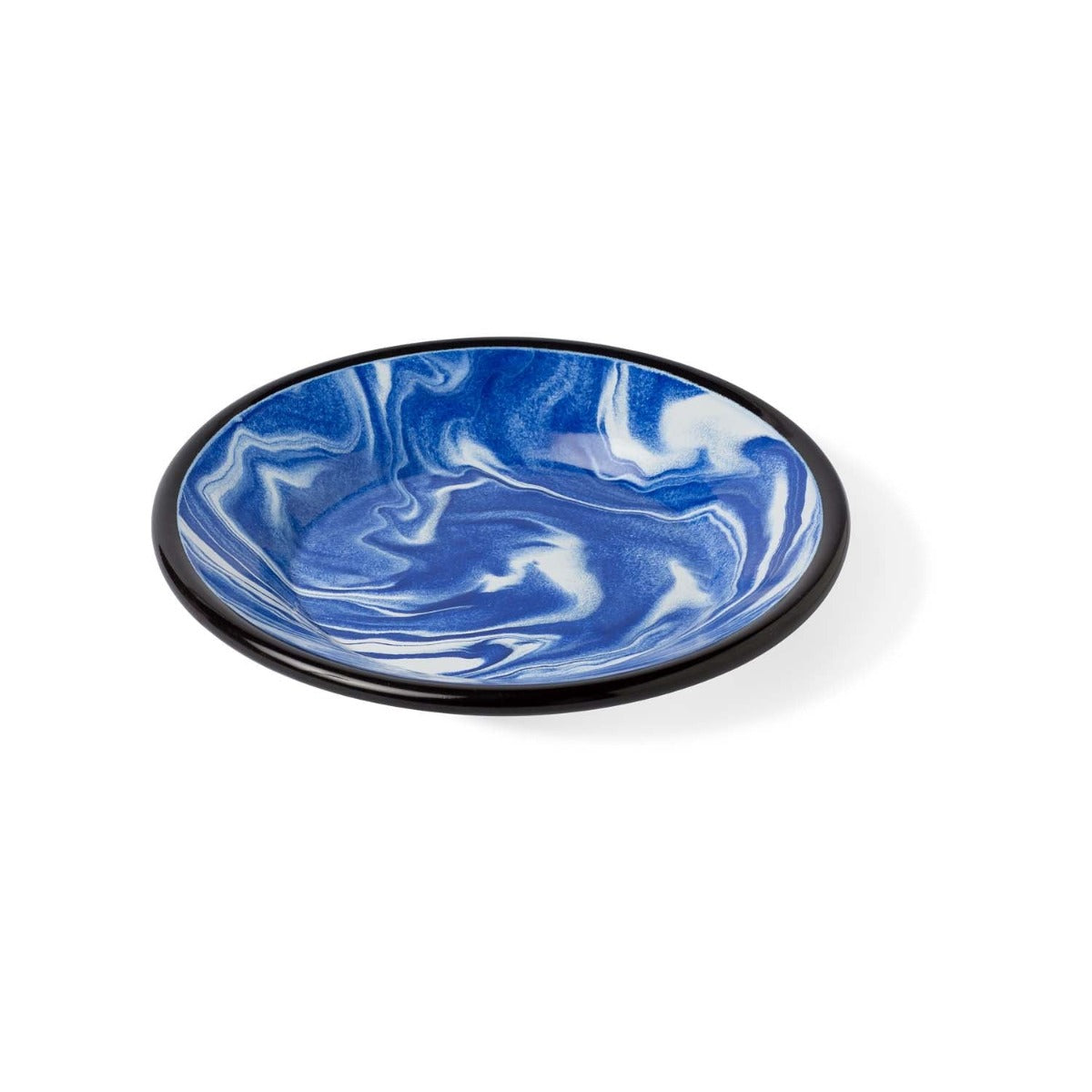 Bornn Blue Swirl Enamel Salad Plate 